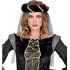 W WIDMANN MILANO Party Fashion Widmann - Corona di capelli medievale con velo, copricapo, damigella, favola, festa a tema, carnevale