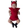 Generico Costume Halloween Neonato 3-6 Mesi Costume Pipistrello Bimbo Tutina Vestito Diavolo Neonato Unisex Invernali Vestiti Zucca Scheletro Pagliacetto Tuta Travestimento Halloween Carnevale Cosplay Feste