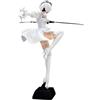 Zhongkaihua Automata 2B Game Action Figure Statua YoRHa No. 2 Tipo B PVC modellino anime Yorha 2B Sword Fighting Figurine regalo da collezione (bianco, 24 cm)