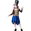 ATOSA | Costume da Cappellaio Matto per Bambini per Ragazze | Include cappello, giacca, gilet, papillon e gonna | Ideale per Carnevale, Halloween e feste a tema | 7-9 anni