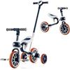 RELAX4LIFE 4 in 1 Triciclo per Bambini con Maniglione, Altezza Sedile a 2 Livelli, Maniglia di Spinta Regolabile e Pedali Rimovibili, Bicicletta Equilibrio per Bambini 2-4 anni (Blu)
