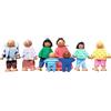 Generico Mini Figure di persone - 8 pezzi, in legno, famiglia di case delle bambole, tessuto per pieghevoli | Figure di gioco fantasiose con, giochi di ruolo narrativi per bambini, regalo di com