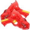LRXIYODE Giocattolo a Forma di Robot Dinosauro per Lecca-Lecca, 2 Unitá, Plastico Rosso, Apertura Bocca e Spazio per Conservare Lecca-Lecca, per Feste di Compleanno Ragazzo Ragazza