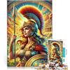LKASGCBY Puzzle 1000 pezzi per adolescenti Atena, dea greca Difficile da completare ma divertente e umoristico Giocattoli per la decorazione della casa 52x38cm