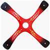 Boomerang evolution Boomerang S-Quad, Boomerang per principianti o Buon Lanciatore, creato da Il Campione del Mondo, facile da lanciare, sport all'aria aperta, con una portata di 20 metri, seguire le linee guida (rosso)