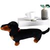Generico Peluche Bassotto | Bambola Abbracciabile Cane Morbido - Peluche Animali per Bambini | per Bambini e Adulti Casa Scrivania Divano Auto Compleanno e Regalo