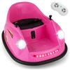 RELAX4LIFE Autoscontro Elettrico per Bambini 12V con Telecomando, Gira a 360°, Luci LED, Musica, 2-5 anni (ROSA)
