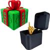 Starnearby Regalo Divertente Uomo, Scatola Regalo a Sorpresa con Dito, Scatola Scherzosa con Sorpresa con Viti Stampate in 3D, Regali di Natale (Verde e Rosso)