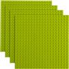 Q-Bricks Piastre Classiche da Costruzione | 20x20 Nodi | 16 * 16 cm | Compatibile con la Maggior Parte dei Marchi | 4 PEZZI nel Set | Colore: Verde Erba