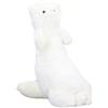 Hamwesh Peluche Furetto, Pelliccia Ultra Morbida Fatta Salotti Pelucate per Animali Cuciti a Mano per Regali di Compleanno con Design Unico (WHITE)
