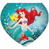 Procos Palloncino gonfiabile Ariel Sirenetta Disney Princess Cuore Diametro ca. 46 cm, elio, aria, palloncino, compleanno, regalo