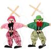 Abaodam Marionetta Fili Pirata in Legno e Stoffa, 2 Pezzi, Finitura Liscia, Riutilizzabile, per Teatrino Marionette e Gioco a Scuola Stile Casuale
