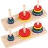 Parliky Torre Puzzle in Legno Colorata, Rompicapo Intelligente 2 Pezzi