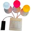 LRXFPIYF Jiuvaso Interruttore della Luce, Pannello sensoriale, Giocattoli educativi, Sviluppo, Pannello sensoriale, Accessori per Bambini Piccoli, Bianco Giallo Rosa