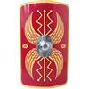 Generic Scudo medievale romano armatura legionario funzionale scutum scudo 18G acciaio battaglia guerriero scudo rievocazione LARP armatura scudo romano scudo Halloween