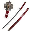 Musashi Katana Giapponese in Legno One Piece Zoro Sandai Kitetsu Replica Cosplay Spada di Samurai Anime Spada in Legno