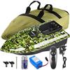 Bilbear Barca da pesca da 500 m, barche Smart RC Bait Barche Speedboat, gancio da pesca alla carpa, tramoggia di carico da 1,5 kg, doppio motore, borsa portatile (Camo Boat)