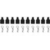 RiToEasysports 10 Pezzi Clip per Il Corpo RC, 3mm Clip Corpo Compatto RC con Supporto di Fissaggio per Auto 1/18 RC 1/24 SCX24 Auto RC(Nero) Accessori per Modelli di Auto