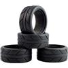 KEEDA 4 pneumatici in gomma con inserti in schiuma per 1/10 HSP Tamiya HPI Kyosho RC On Road Runflating Touring Auto (A, 66 mm)