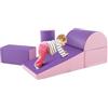 COSTWAY Set di 5 Blocchi con Diverse Forme e Colori, Giocattolo per Arrampicata e Strisciamento, Aiuta i Bambini a Crescere (Viola)