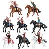 GMBYLBY Set di 8 figure di cavallo Western Cow Boy per scopi educativi e storici giochi per bambini