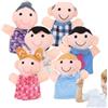 Generico Set Di 6 Burattini Da Dito, Burattini Da Dito Natalizi Per Bambini, Set Di Burattini Da Dito Per 6 Membri Della Famiglia, Simpatici Pupazzi Di Stoffa In Velluto, Divertenti Oggetti Di Scena