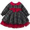 Generico Abito Natale Bambina Vestito Natale Bambina Vestiti Natales Neonata Costume Natalizio Bambine Scozzese Abiti Natalizio Bambine Vestito Natales Neonata 6 Mesi ai 5 Anni (Z-1-Red, 18-24 Months)