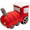 KUKUShining Peluche A Forma Di Treno, Morbido Peluche Di Auto Simpatico Cuscino Da Tiro A Forma Di Locomotiva Per La Decorazione Dell'ufficio(Red,35cm/13.8in)