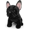 Ngbbby Peluche Bulldog francese - Peluche per cani neri, regali Frenchie per amanti dei cani e bambini