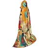 Mexpekil Costume di Halloween con mantello africano tribale da donna, costume natalizio per adulti o bambini