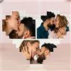 Wanapix | Puzzle Block Personalizzato a Forma di Cuore | Mattoncini da Costruzione con Foto | Regalo Originale di San Valentino | 47 Pezzi | 16 x 12,5cm | Collage