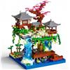 Beego Set di mini kit per l'architettura dei bonsai di ciliegio in fiore di pesco cinese, blocchi di costruzione architettonici con luce, casa sull'albero giapponese Sakura regalo per adulti e