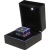 UKCOCO Optical Glass RGB Dispersion Prism Cube for Physics Teaching Decoration Arts with Delicate Box 2.3x2.3x2.3cm Decor Crystal Ball