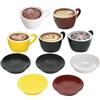F Fityle Set di Tazze da caffè, Cibo in Miniatura, Giocattolo per casa delle Bambole, Modello di Scena di Vita del Latte, Decorazione da Tavolo, Kit Fai da Te, 10 Pezzi