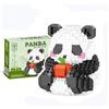 Pezicco Set di Costruzioni, Panda Giocattolo Blocchi di Costruzione DIY Costruzioni Decorazioni Bouquet Collezione Botanica Creativo Regalo (527PCS, Size:8.4X7.2X8.3CM)