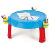 Dolu Tavolo da attività 3 in 1 con Sabbia e Acqua Tavolo da attività Blu da Giardino per Esterni, Giochi con Sabbia per Bambini 2 Anni