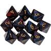 Perfeclan Dadi Poliedrici 10X 8 Facce D8 per da, Rosso + Blu