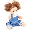 Götz Sleepy Aquini 2453255 - Bambola da bagno La mia stella, 33 cm, con occhi marroni, capelli castani, set da 4 pezzi, bambola per bambini a partire dai 3 anni in su