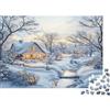 TJLROUVNK Scena di cottage invernale Puzzles 1000 Pezzi Carta riciclata per adulti Puzzle per adulti Gioco familiare stimolante Attività divertente per casa Ottima idea regalo 70x50cm/1000pcs