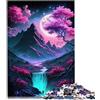 BUBELS Puzzle 1000 Pezzi per Adulti Fiori di Ciliegio, Arte Giapponese, Puzzle in Cartone, Giocattolo della Sfida, 26x38cm