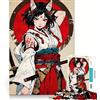 VFxdfhE Puzzle per adulti da 1000 pezzi con ragazza volpe anime e spade katana,gioco di logica,taglio di precisione,bordi lisci,regalo perfetto per riunioni di famiglia (38x26cm)