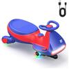 FanttikRide 12V N7 Pro Macchina Elettrica per Bambini, Ricarica Di Tipo C, Auto Elettrica 2 in 1, 2 Velocità, Antiribaltamento, Ruote Lampeggianti, Bluetoothper Bambini da 3-8 anni, Rosso e Blu.