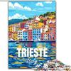 LYXIANY Puzzle da 1000 pezzi per adolescenti Trieste Italia, antistress, sfida difficile, regali di Babbo Natale segreto per età 14 anni in su 26x38cm