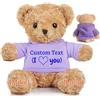 JABECODIFA Orso di Peluche Personalizzato con Testo Foto Personalizzato, Orsacchiotto Peluche come Regalo Personalizzato per Donne Uomini a San Valentino, Regali Anniversario (30cm)
