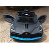 Indalchess Bugatti auto per bambini, modello Divo, 2 motori da 12 V, RC Parental, Full Option, Grigio, Nero, per bambini da 1 a 6 anni, sedile in pelle, ruote in gomma