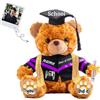 JABECODIFA Regalo Laurea per lei Orsacchiotto Personalizzato con Foto Testo, Orsetto di Peluche con Cappello Laurea come Regali Personalizzati per lui Regalo Laurea per lei (20cm)