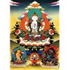 Bristlegrass Puzzle in legno per adulti da 1000 pezzi in su arte buddista tibetana Thangka pittura tre maestri del buddismo in stile tibetano-cinese pittura regali pittura puzzle (1000 pezzi)