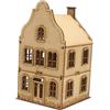 F Fityle Modello di Edificio Europeo in 1/72, Modello di architettura 3D, Puzzle, casa, Non assemblato, per Diorama, Micro Paesaggio, Accessorio per, Style C