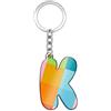 SoulCats® Lettere Portachiavi a Scacchi Multicolore, Lettera: K