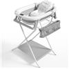 JUPPLIES Vaschetta Bagnetto Neonato Pieghevole con Cuscino Ergonomico e Termometro Digitale - Vasca Bagnetto Neonato Salvaspazio Antiscivolo - Facile da Riporre (Grigio, Con Supporto)